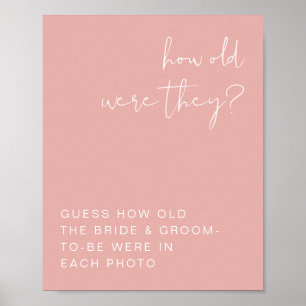 Poster LEAH Vibrant Pastel Rosa Quantos Anos Tinha Sinal