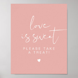 Poster LEAH Vibrant Pink Love é Sweet Trepar Favor Mesa