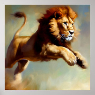 Poster Leão (8) Gato selvagem