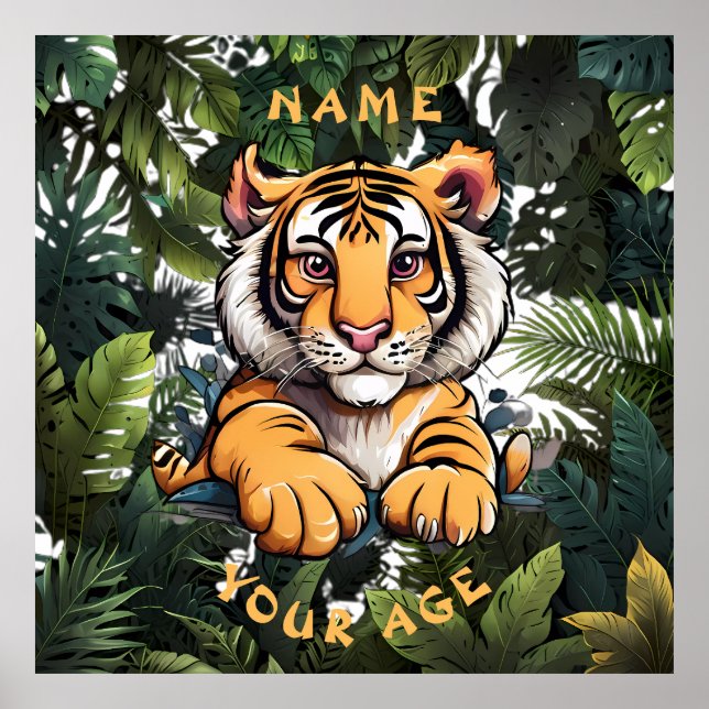 Poster Leão-Bebê-Cute (Frente)