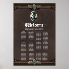 Poster Leão Branco e Mulher