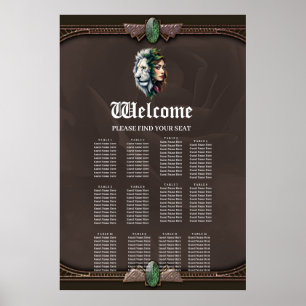 Poster Leão Branco e Mulher