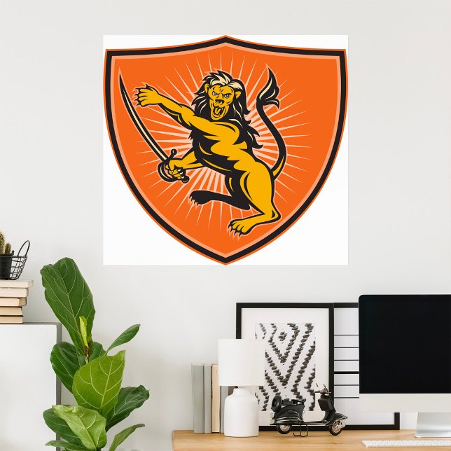 Poster Leão com Espada (Criador carregado)