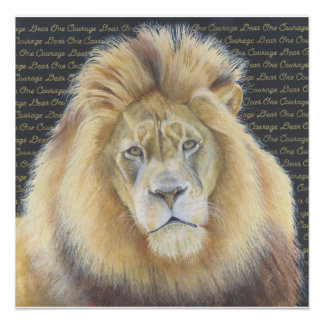 Pôster Leão de Coragem Cristão