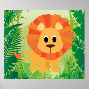 Poster Leão de Cute