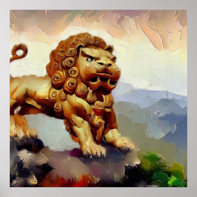 Poster Leão de Foo Chinês (20) (Frente)