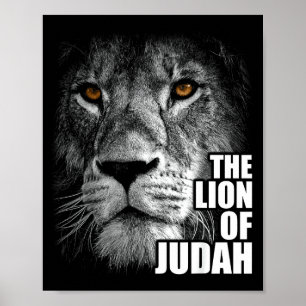 Poster Leão de Judá Jesus Fé Cristã Sobre o Medo