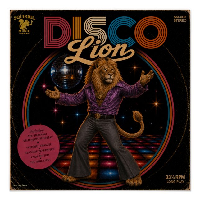 Pôster Leão Disco (Frente)