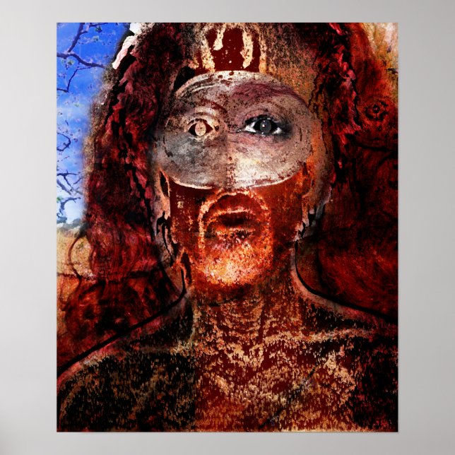 Poster leão em chamas (Frente)