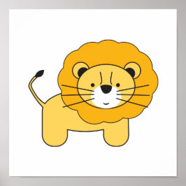 Poster Leão, ilustração de Lorena Depante