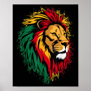 Poster Leão jamaicano rasta jamaicano leão de judah re