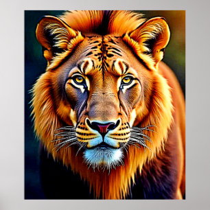 Poster Leão Majestoso: Alma do Rei Selvagem Arte