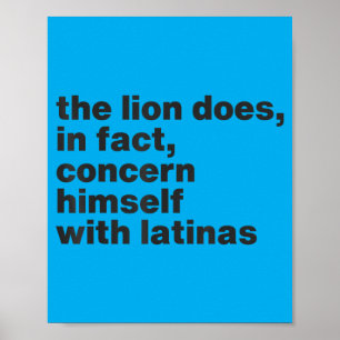 Poster Leão na Verdade se Preocupa com Latinas Citação En