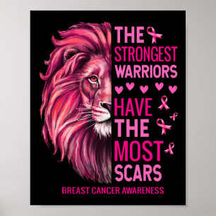 Poster Leão, os guerreiros mais fortes, ganham Cancer