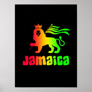 Poster Leão Rasta Jamaica 