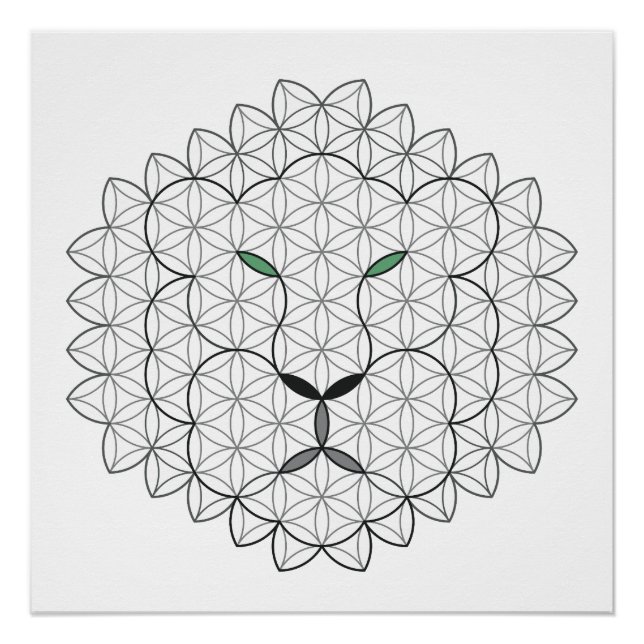 Pôster Leão Sagrado, B051/BW. (Frente)