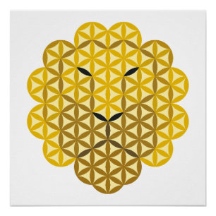 Pôster Leão Sagrado - Leão da Vida Sólido SMLB.