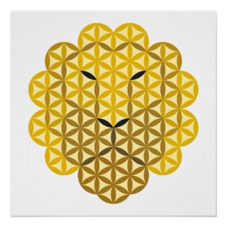 Pôster Leão Sagrado - Leão da Vida Sólido SMLB.