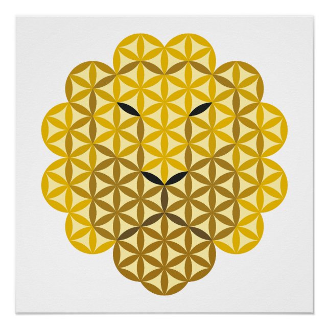 Pôster Leão Sagrado - Leão da Vida Sólido SMLB. (Frente)