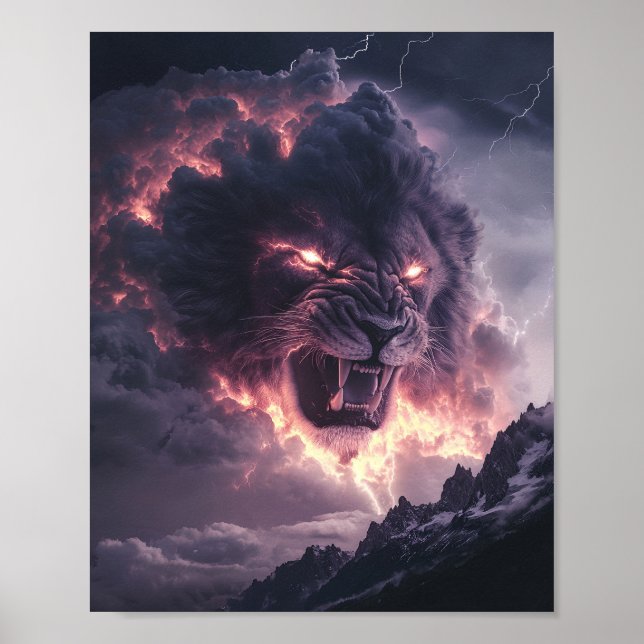 Poster Leão Tempestuoso Rei (Frente)