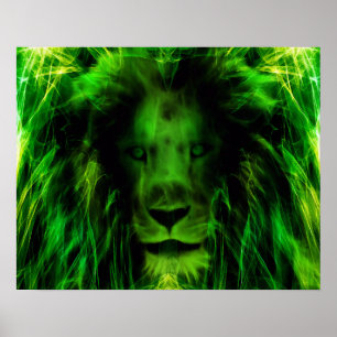 Poster Leão verde