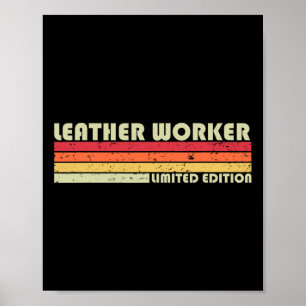 Poster Leather Worker Funny Job Profissão De Título De An