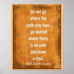Pôster Leave a Trail -- Emerson Quote -- Art Print