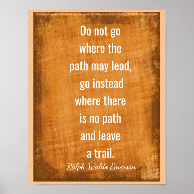 Pôster Leave a Trail -- Emerson Quote -- Art Print (Frente)
