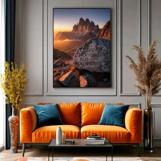 Poster Leave Nothing But Footprints (Criador carregado)