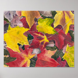 Poster Leaves Watercolor Art Print