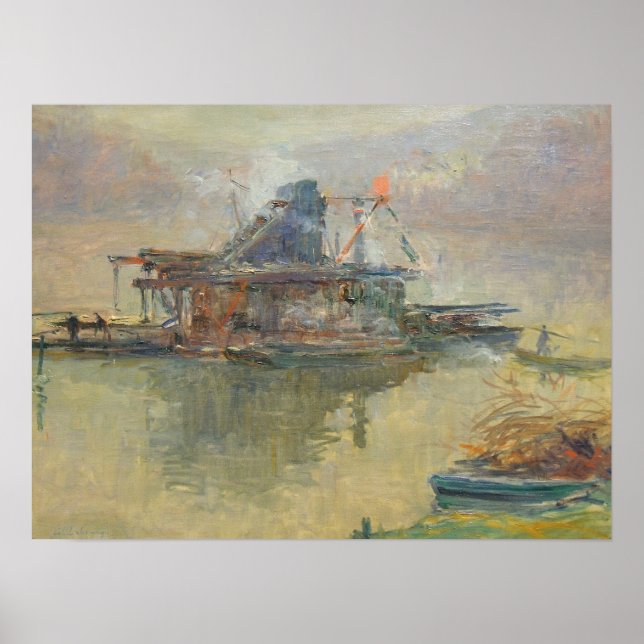 Poster Lebourg - Dredger No Sena Perto De Rouen (Frente)