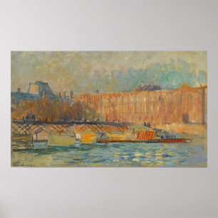 Poster Lebourg - O Louvre E A Pont Des Arts