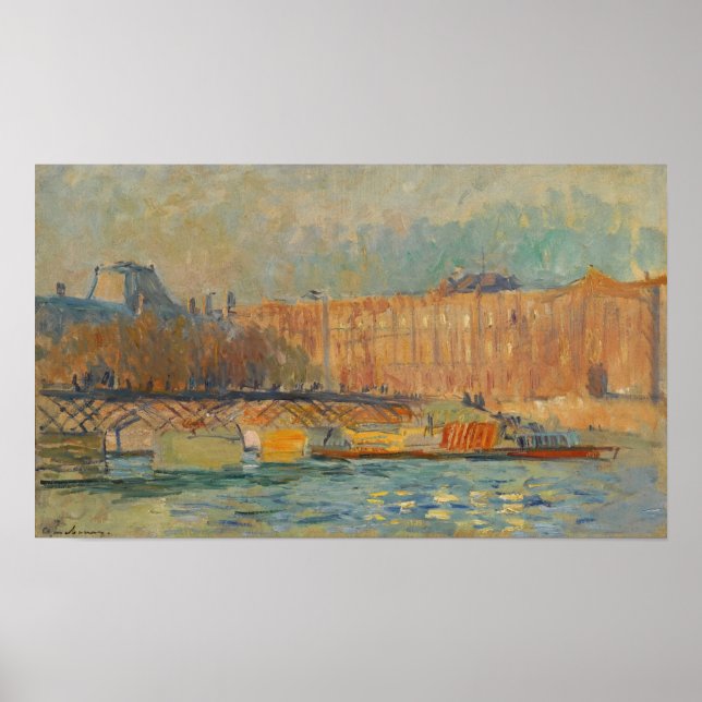 Poster Lebourg - O Louvre E A Pont Des Arts (Frente)