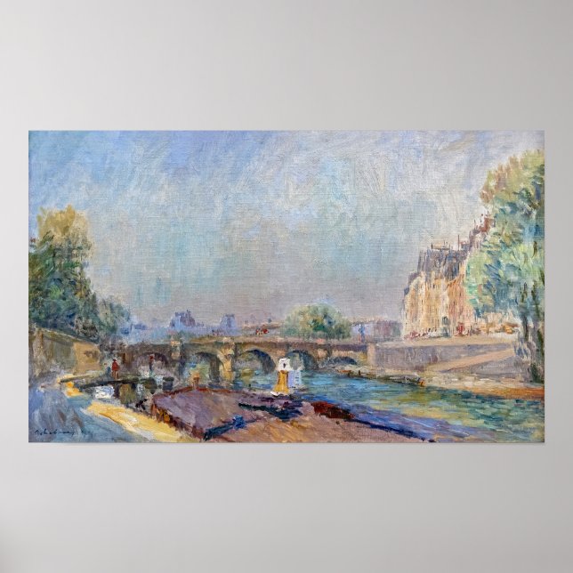 Poster Lebourg - Pont Neuf e o Sena 1905 (Frente)