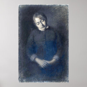 Poster Lebourg - Retrato da Esposa do Artista Adormecida