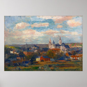 Poster Lebourg - Vista de Evreux Notre Dame Paris 1897