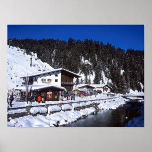Poster Lech Austria Winter Holiday Card