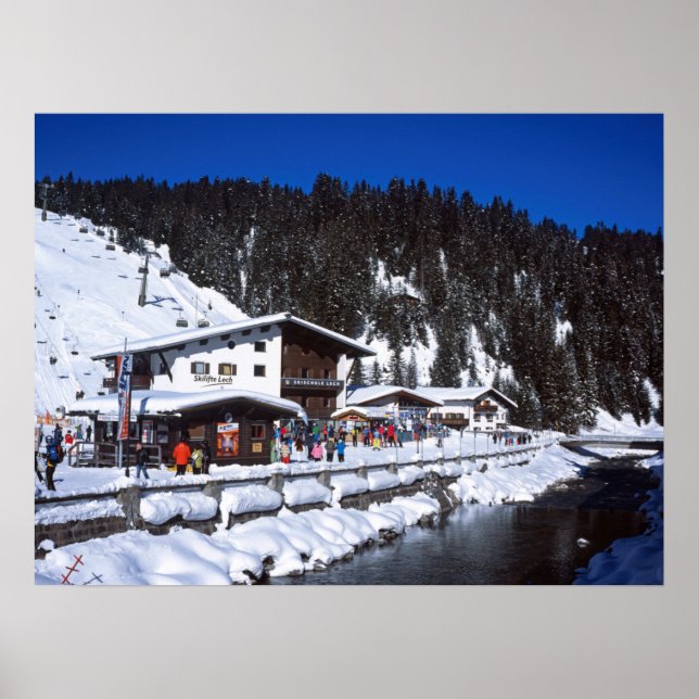 Poster Lech Austria Winter Holiday Card (Frente)