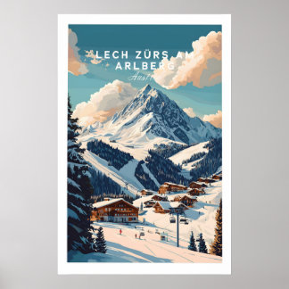 Poster Lech Zürs am Arlberg Ski Print 1