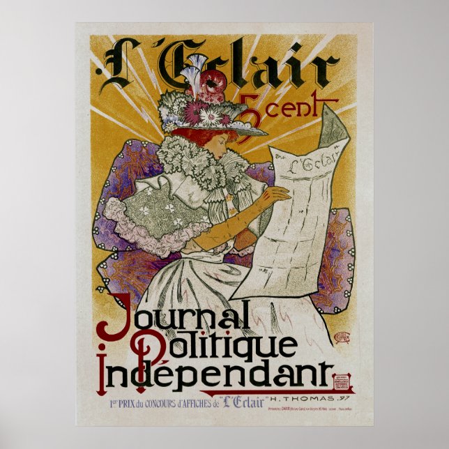 Poster L'Eclair ~ Jornal Político Independente (Frente)