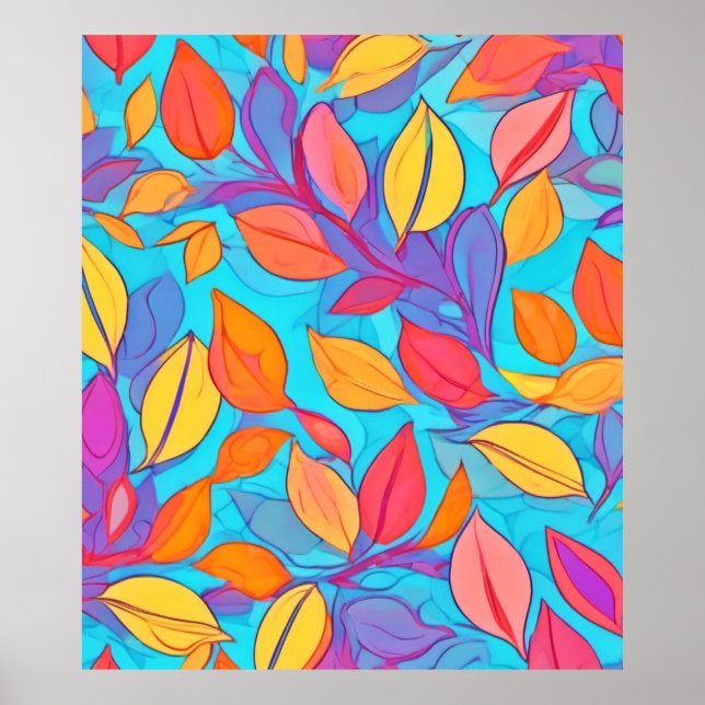 Poster LED Lit Brothel: Folhas de Cartoon (Frente)