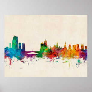 Pôster Leeds England Skyline