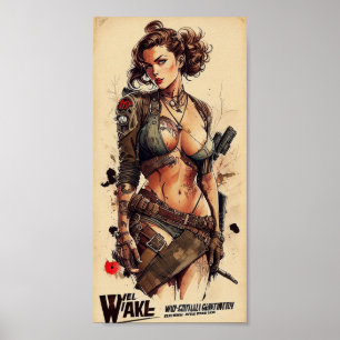 Poster Leenzo vintag art girl