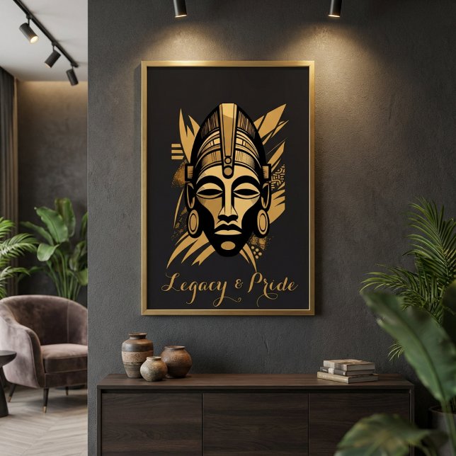 Poster Legado & Orgulho Arte de Máscaras Africanas - Hist (Criador carregado)