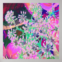 Poster Legal Abstrato na Natureza a Rosa e Verde limão