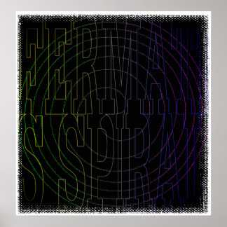 Pôster Legal arte do geek de matemática: espiral de Ferma