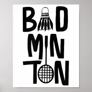 Poster Legal Arte Mínima de Badminton, Badminton Shuttle 