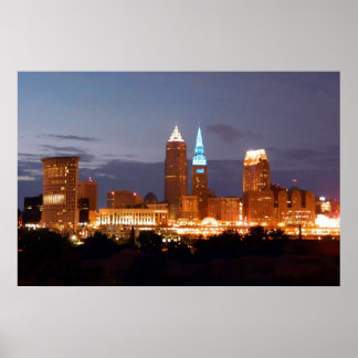 Poster legal Azul Cleveland Ohio (Sem Texto)