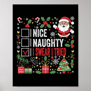 Poster Legal Bonito Linda Juro Que Tentei Natal Divertido