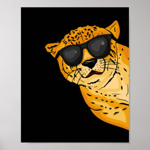 Poster Legal Cheetah Lover Gift Crianças Sunglases Cheeta